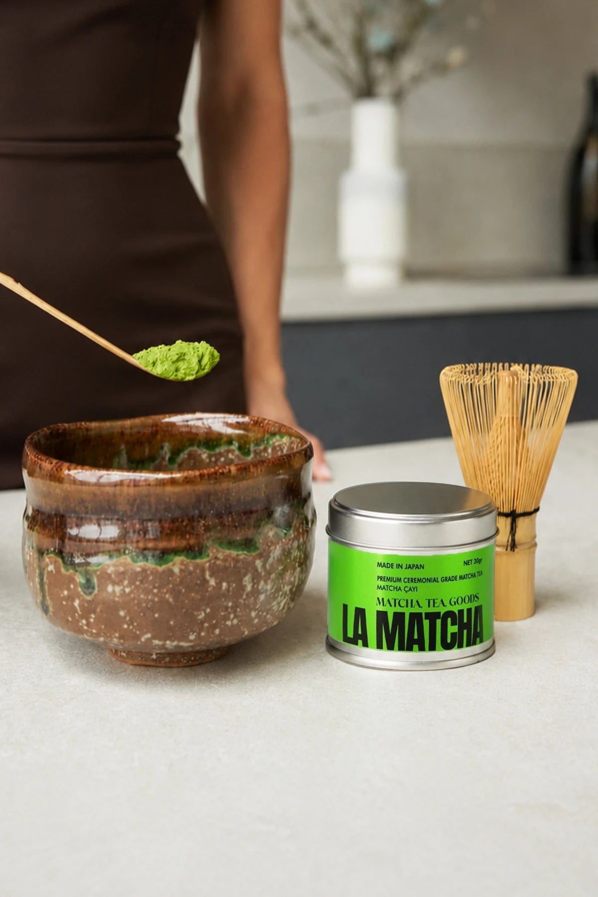 Neon Series Premium Matcha 30 g + Bambu Whisk (Chasen) Seti