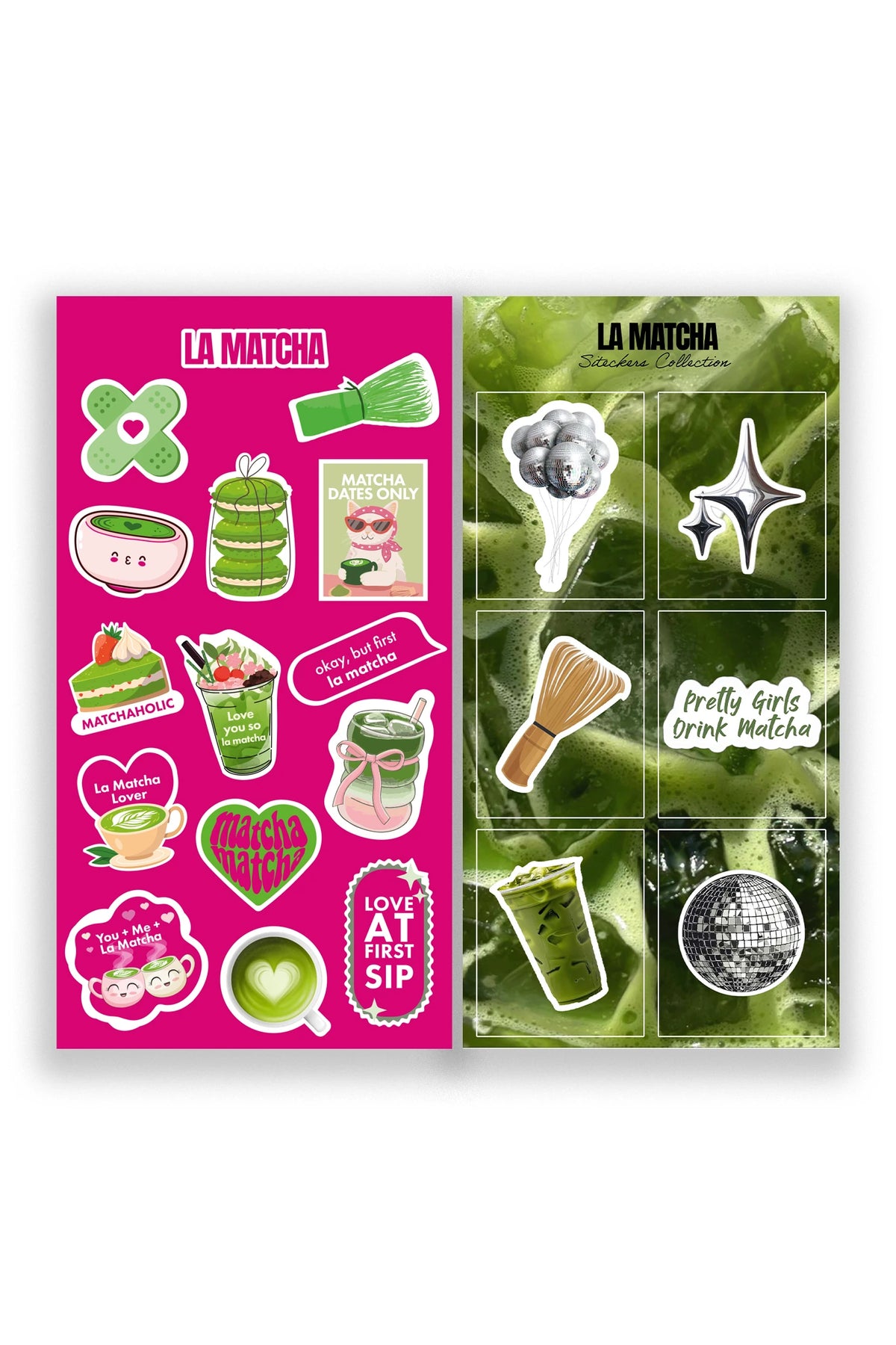 La Matcha Temalı Sticker Seti